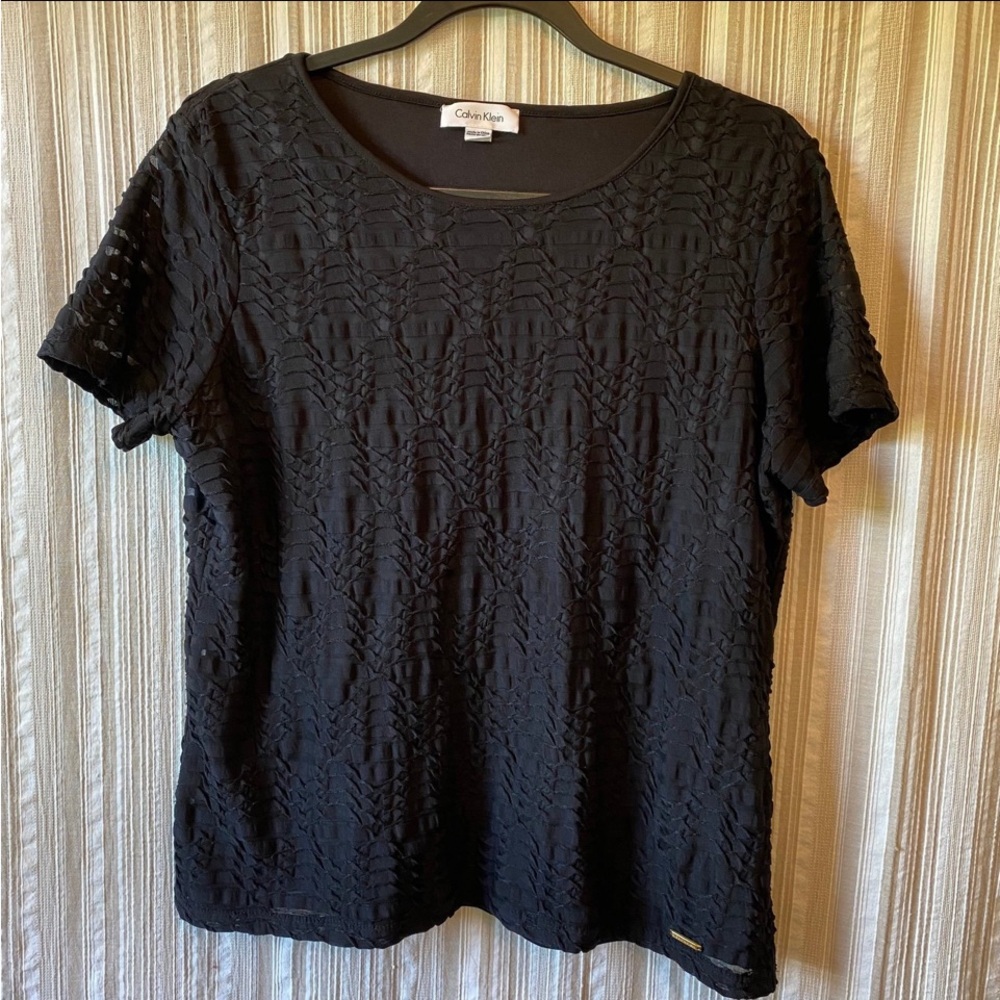 Calvin Klein Women's Black Short Sleeve Top
